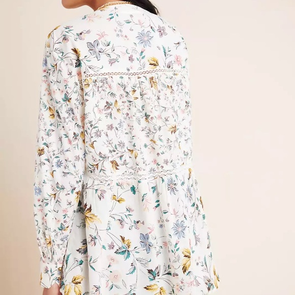 ANTHROPOLOGIE Ginevra Floral Lace Eyelet Blouse - Picture 4 of 10